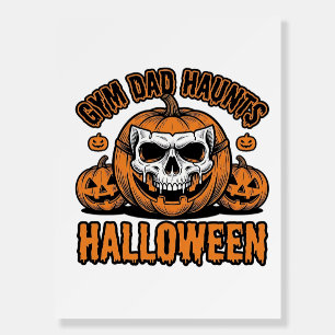 Gymnastics Dad Halloween Vintage Pumpkin Skull_1 Foam Board