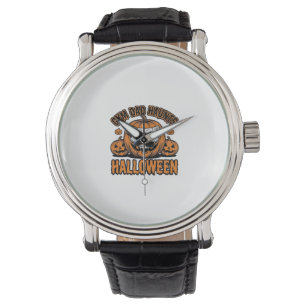 Gymnastics Dad Halloween Vintage Pumpkin Skull_1 Watch