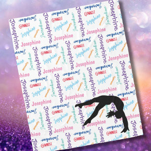 Gymnastics Dance Cheer Her Name & Sport All Over Fleece Blanket