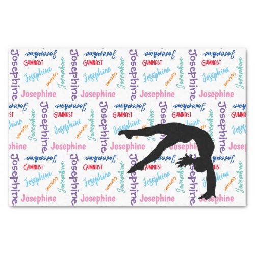 Gymnastics Dance Cheer Her Name  Sport All Over Tissue Paper