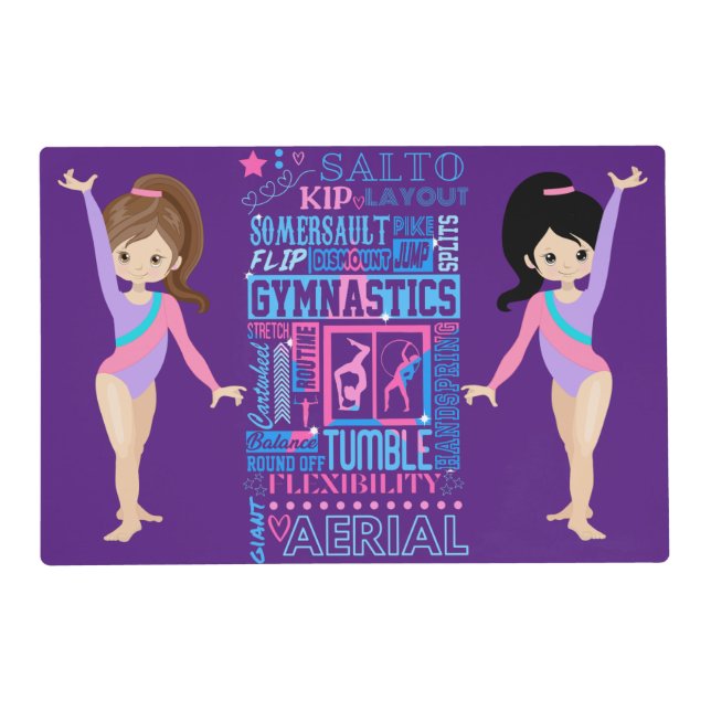 Gymnastics Double Sided  Placemat (Back)