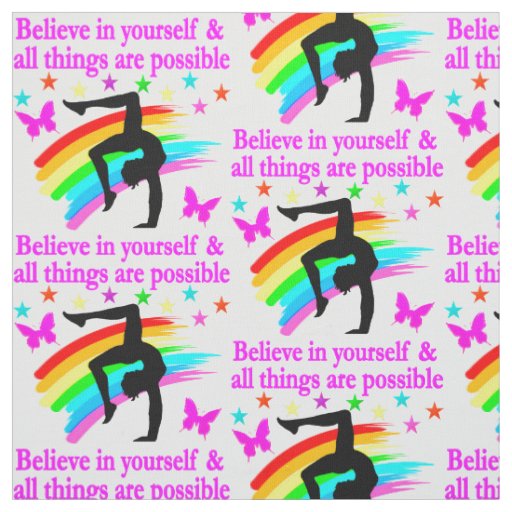 GYMNASTICS DREAMS COME TRUE FABRIC
