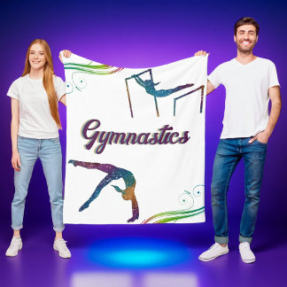 Gymnastics Dreams: Cozy Fleece Blanket for Gymnast