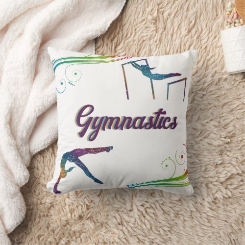 Gymnastics Dreams Gymnast Throw Pillow