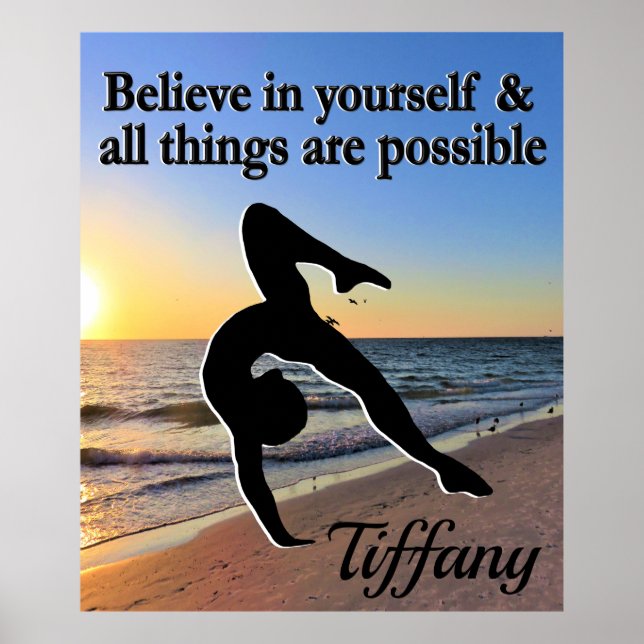 GYMNASTICS DREAMS PERSONALIZED POSTER (Front)