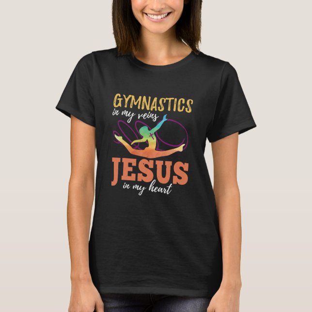 Gymnastics Dress Girls Jesus In My T-Shirt (Front)