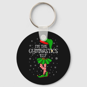 Gymnastics Elf Christmas Matching Family Women Gir Keychain