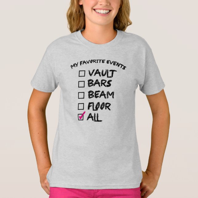 Gymnastics events collection T-Shirt (Front)