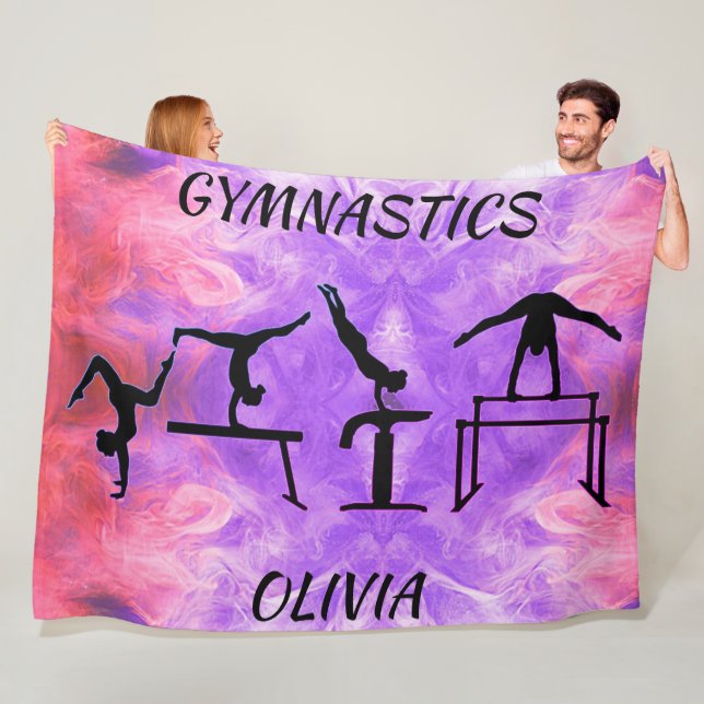Gymnastics Events for Girls Fleece Blanket (In Situ)