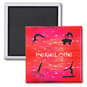 Gymnastics Events Personalized Girls Magnet