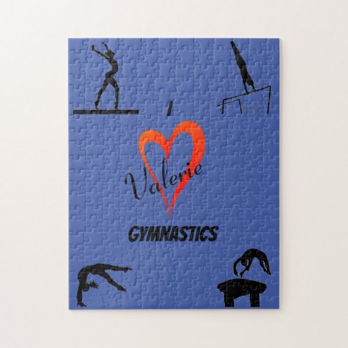 Gymnastics Events Puzzle with Name