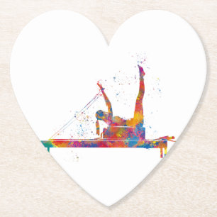 gymnastics exercise paper coaster
