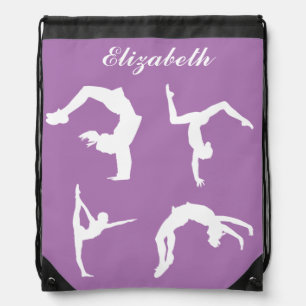 Gymnastics Exercise Personalized Drawstring Bag
