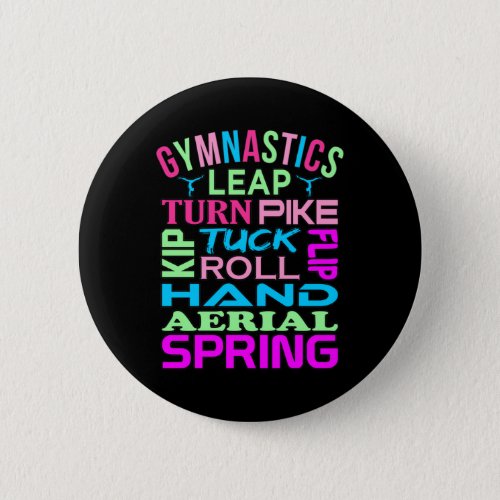 Gymnastics Facts Gymnast Gymnastic Sports Lover Gr Button