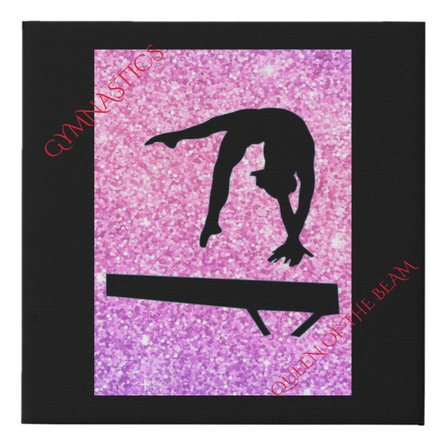 GYMNASTICS faux canvas print! (Front)