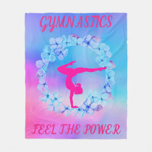 GYMNASTICS "FEEL THE POWER" FLEECE BLANKET.
