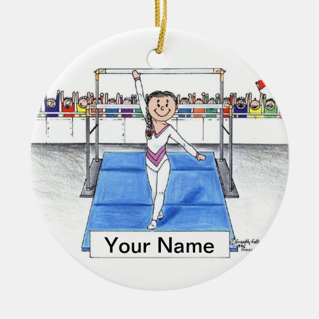 Gymnastics - Female Ceramic Ornament (Front)