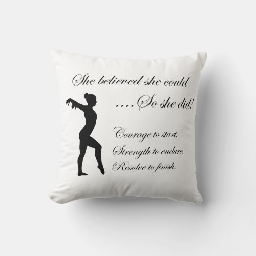 Gymnastics _ Female Throw Pillow