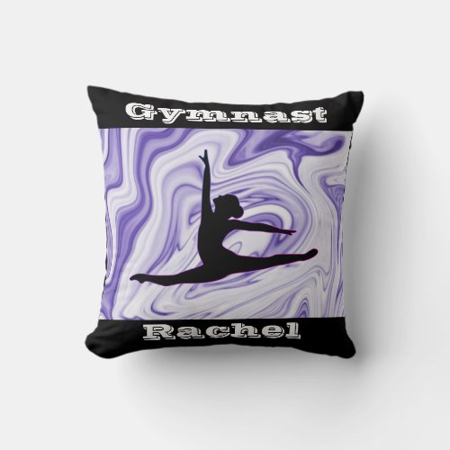 Gymnastics Floor Beam Vault Bars Throw Pillow