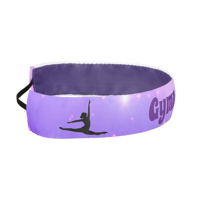 Gymnastics Floor Routine Purple Pink Headband (Left)
