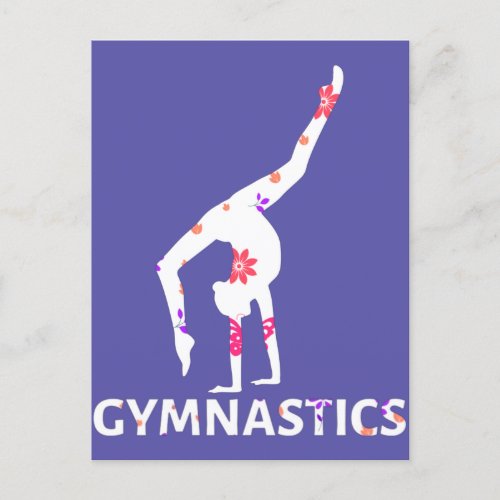 Gymnastics Flower Power Handstand  Postcard