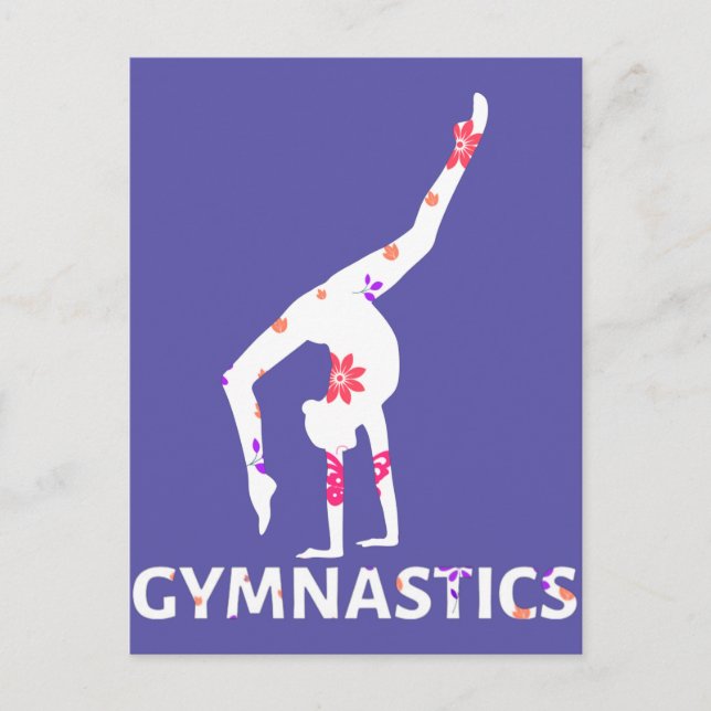 Gymnastics Flower Power Handstand  Postcard (Front)