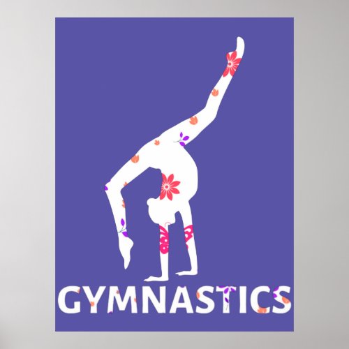 Gymnastics Flower Power Handstand  Poster