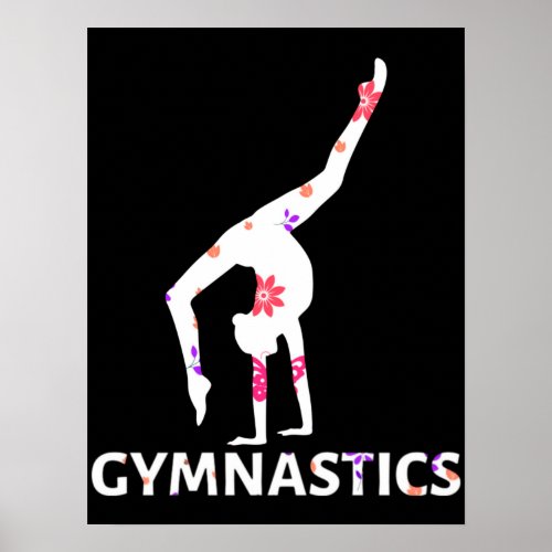 Gymnastics Flower Power Handstand    Poster