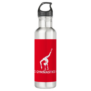 Gymnastics Flower Power Handstand Stainless Steel Water Bottle