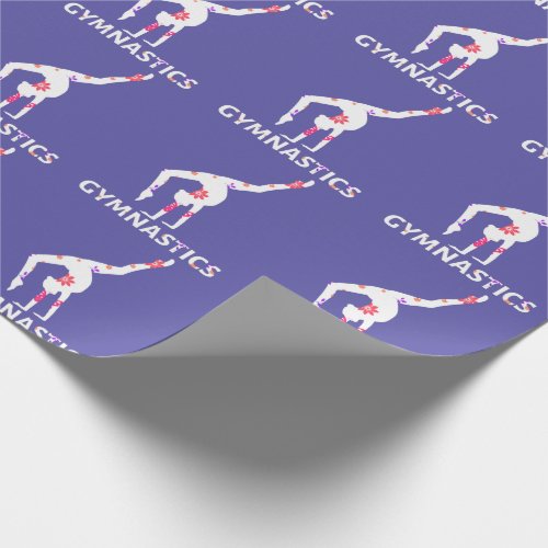 Gymnastics Flower Power Handstand   Wrapping Paper