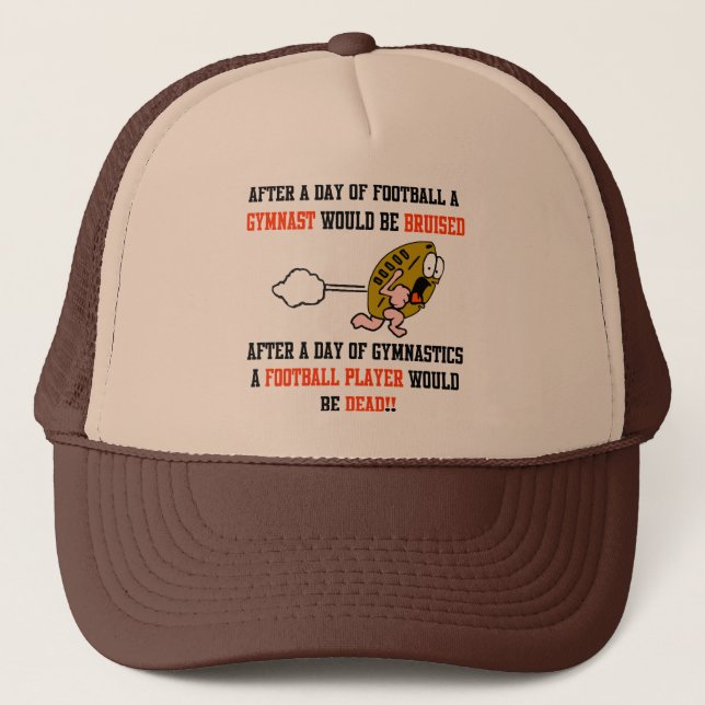 Gymnastics Football Trucker Hat (Front)