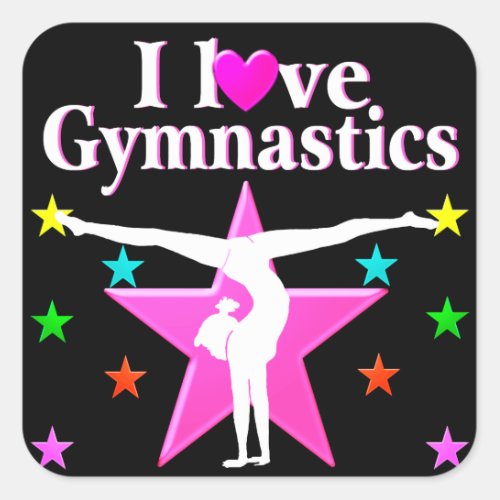 GYMNASTICS FOREVER SQUARE STICKER