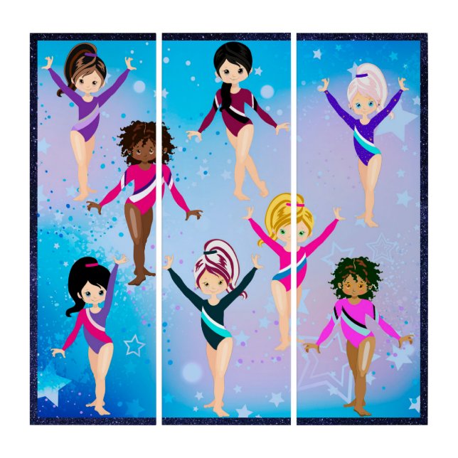 Gymnastics Friends: These Gymnast Look Like Us   Triptych (Front)