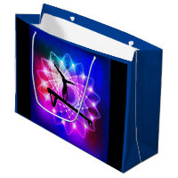 Gymnastics Gift Bag, Black & Blue w/ Name on Back! Large Gift Bag