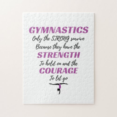 Gymnastics Gift The Strong Survive Gymnast Gift Jigsaw Puzzle