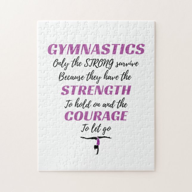 Gymnastics Gift The Strong Survive Gymnast Gift Jigsaw Puzzle (Vertical)