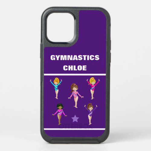 GYMNASTICS GIFT WITH 5 GYMNASTS PERSONALIZED OtterBox SYMMETRY iPhone 12 PRO CASE