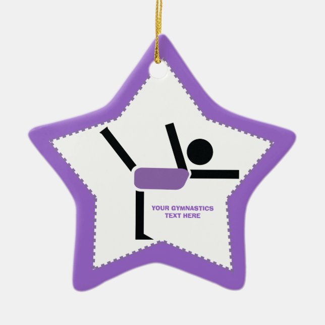 Gymnastics gifts, gymnastics performer custom ceramic ornament (Front)
