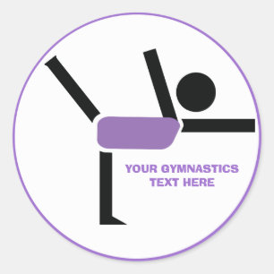 Gymnastics gifts, gymnastics performer custom classic round sticker