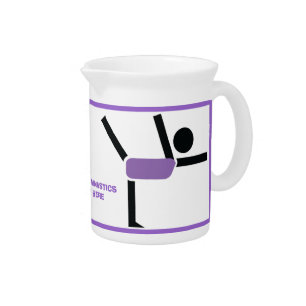 Gymnastics gifts, gymnastics performer custom drink pitcher
