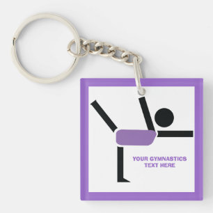 Gymnastics gifts, gymnastics performer custom keychain
