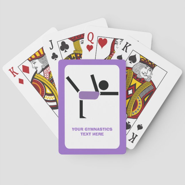 Gymnastics gifts, gymnastics performer custom poker cards (Back)