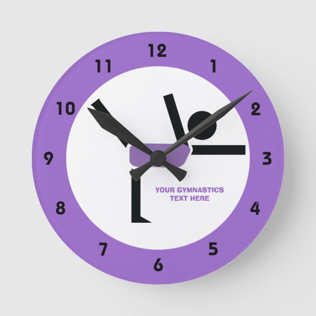 Gymnastics gifts, gymnastics performer custom round clock (Front)