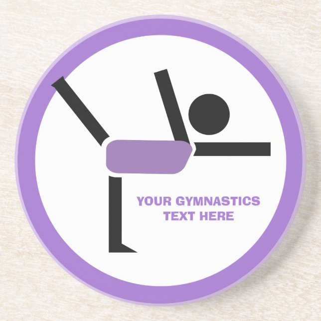Gymnastics gifts, gymnastics performer custom sandstone coaster (Front)