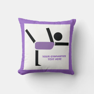 Gymnastics gifts, gymnastics performer custom throw pillow
