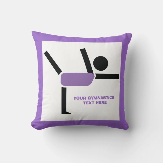 Gymnastics gifts, gymnastics performer custom throw pillow (Front)