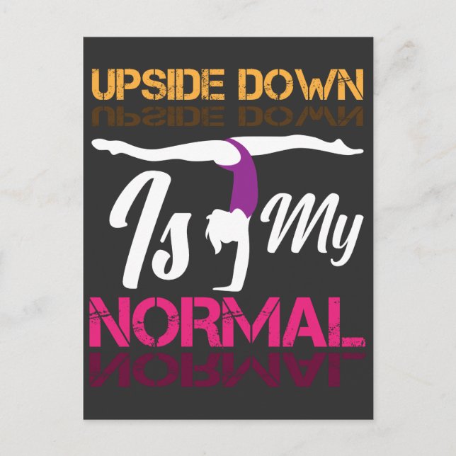 Gymnastics Girl acrobatics sport workout training Postcard (Front)