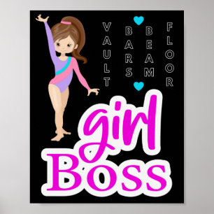 Gymnastics Girl Boss Poster