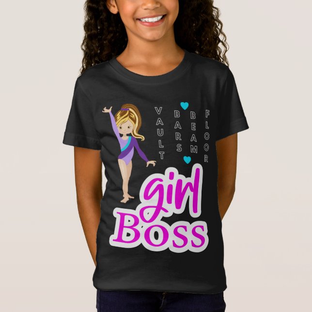 Gymnastics Girl Boss T-Shirt (Front)