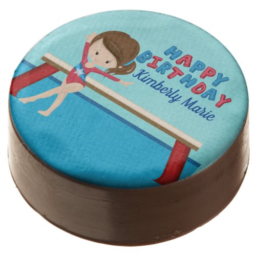 Gymnastics Girl Cute Gymnast Custom Birthday Party Chocolate Covered Oreo